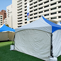 郊外イベントなどの熱中症対策休憩所